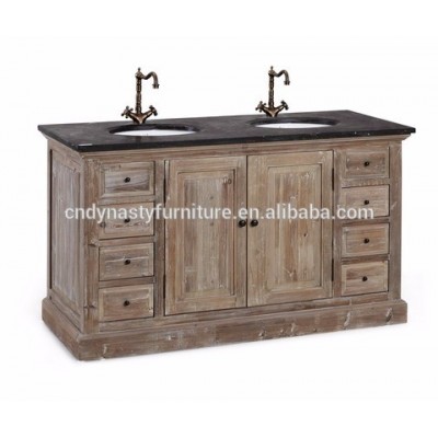 hotel rustic wood bathroom vanity cabinet